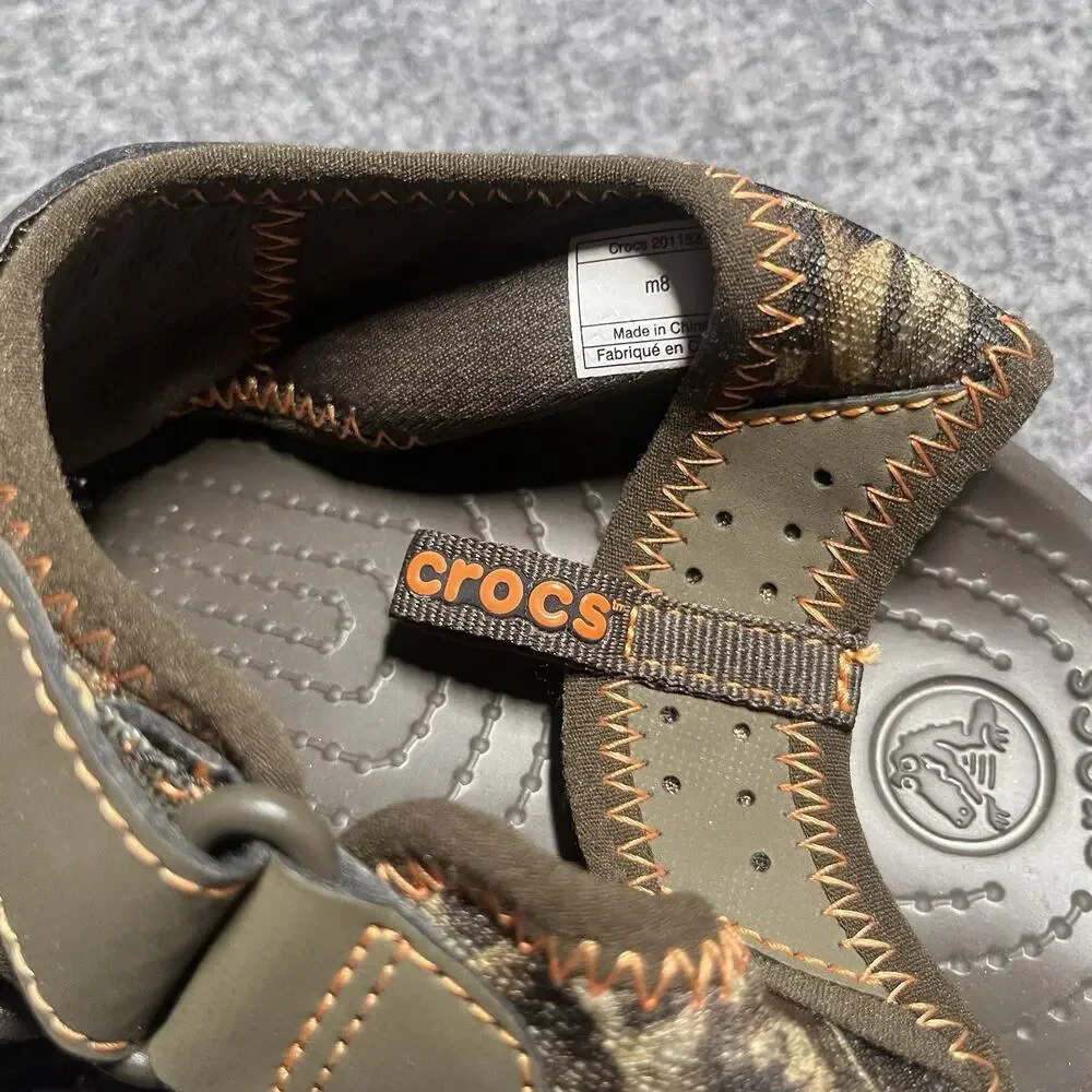 Crocs Swiftwater Realtree Max Sandal Men Size 8 Camo Mesh 201152 Water Fishing